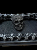Pyramid Studded Skull Ring
