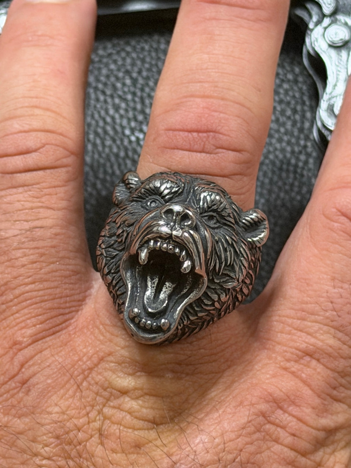 Bear Head Ring Size 11