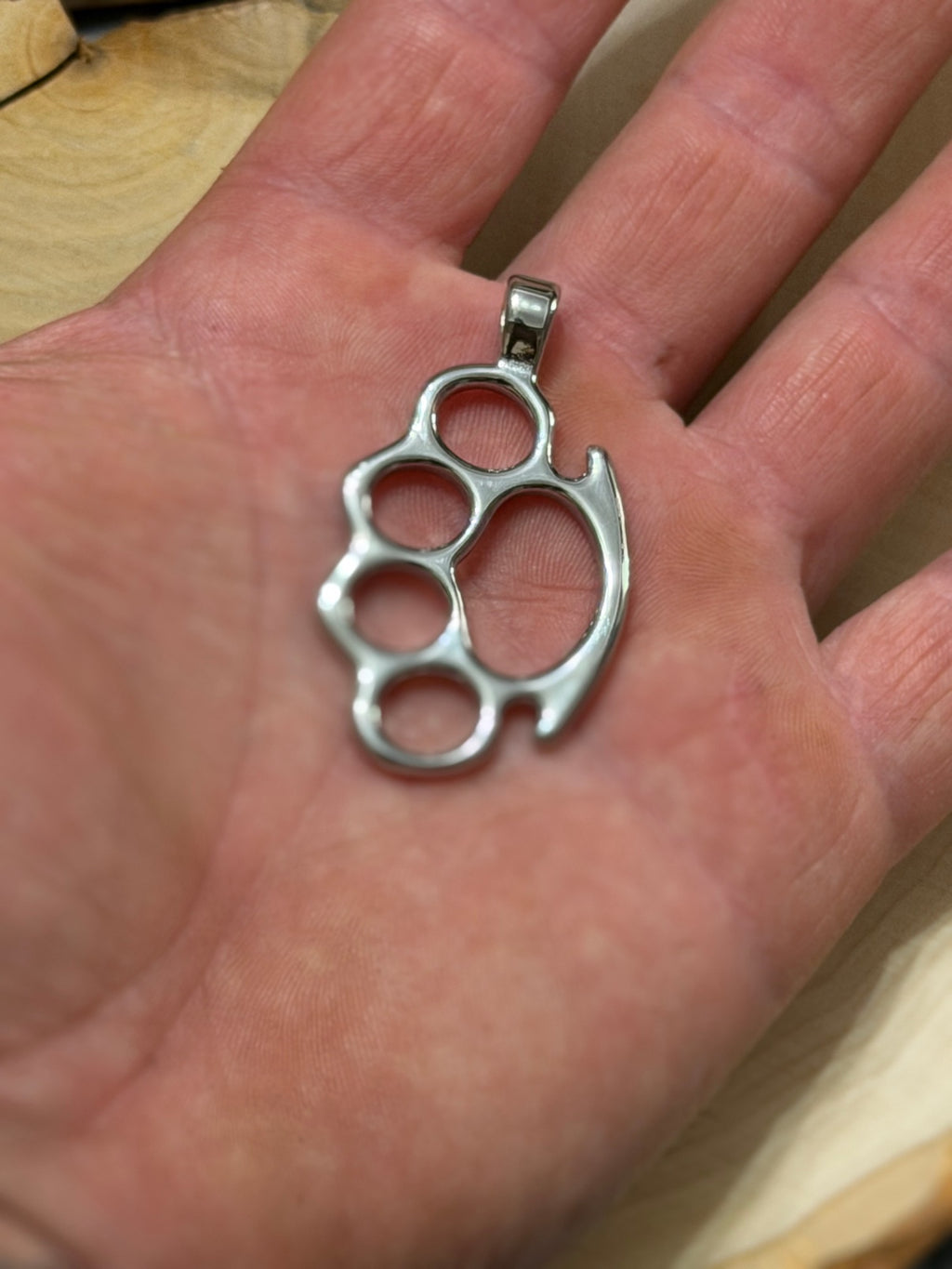 Brass Knuckles Pendant