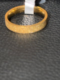 Gold Sand Blasted Band Ring Size 9