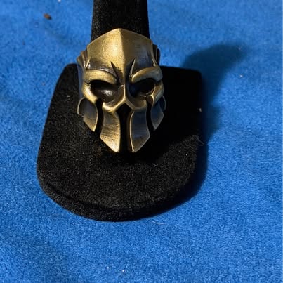 Spartan Helmet Bronze Tone Ring Size 8