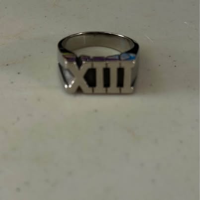 Roman numeral 13 Ring Size 15
