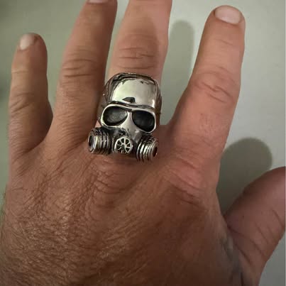 Cold War Gas Mask Ring size 15