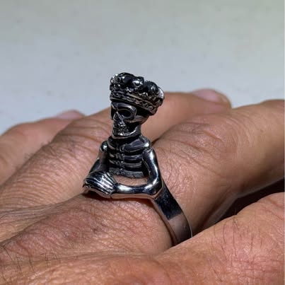 King Skeleton Ring Size 12