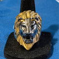Two-Tone Lion Head Ring Size 10