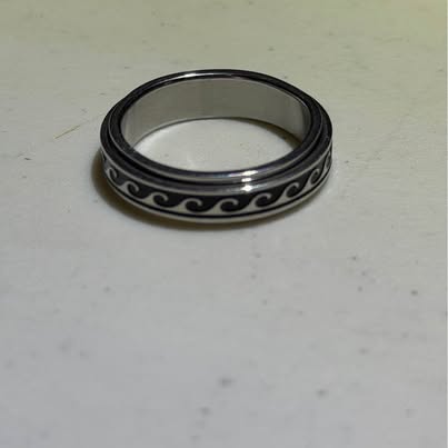 Wave Spinner Ring Size 10
