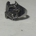 Live to Ride Ride to Live Ring with Eagle Size 11