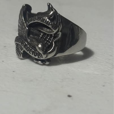 Live to Ride Ride to Live Ring with Eagle Size 11
