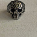 Engraved Skull Ring Size 8.5