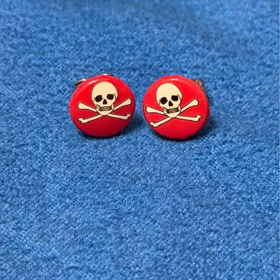 Skull and Crossbones Stud Earrings