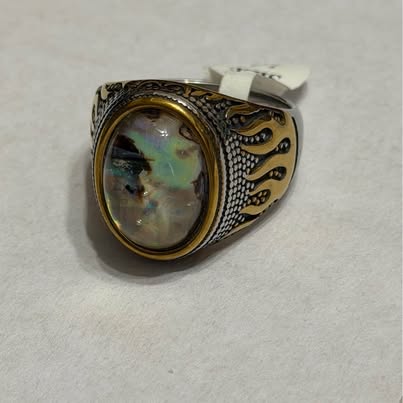Royal Shell and Flames Ring
