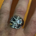 Bite the Bullet Skull Ring
