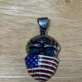 Patriotic Skull Pendant
