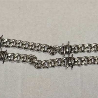 Barbed Wire Cuban Necklace