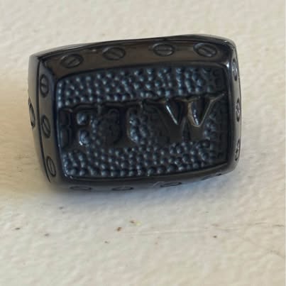 FTW Black Biker Ring size 10