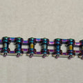 Iridescent Motorcycle Chain Bracelet