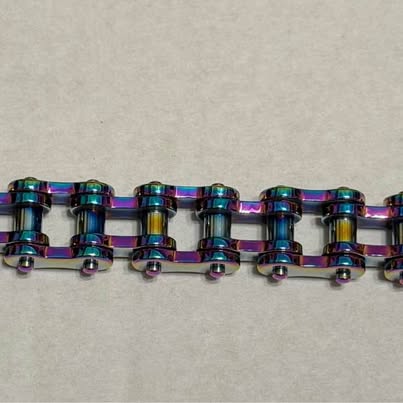Iridescent Motorcycle Chain Bracelet