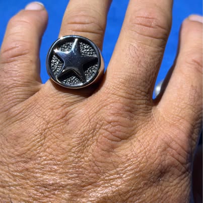 Gothic 5 Point Star Ring