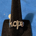 Hope Script Ring Size 8