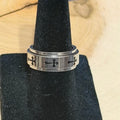 Stainless Steel Cross Spinner Ring Size 5