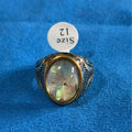 Ottoman signet Abalone Ring
