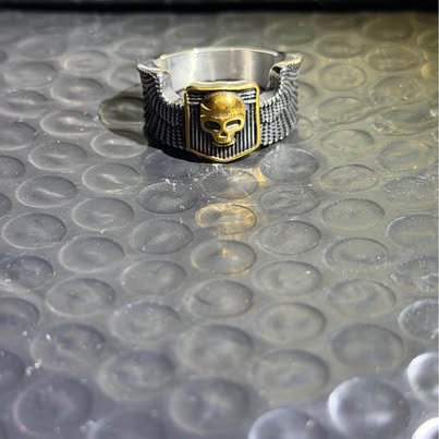 Outlaw Biker Skull Ring