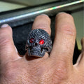 Flower Skull Red Eyes