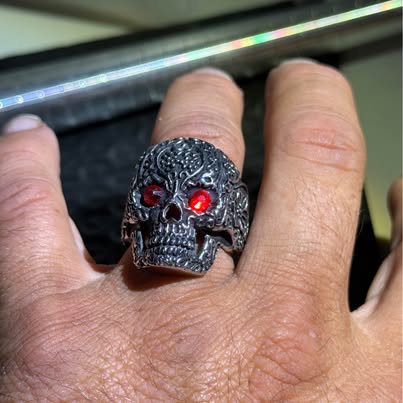 Flower Skull Red Eyes