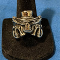 Skull with Top Hat Ring
