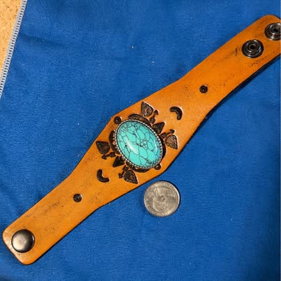Leather Turquoise Bracelet