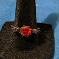 Red Gem Skull Ring size 9