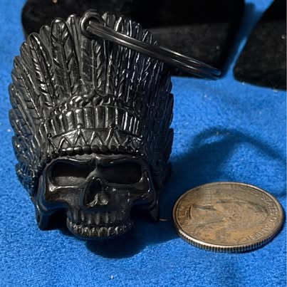 Black Skull Headdress Guardian Bell