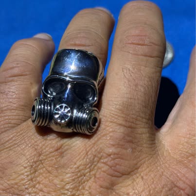 Gas Mask Skull Ring size 9