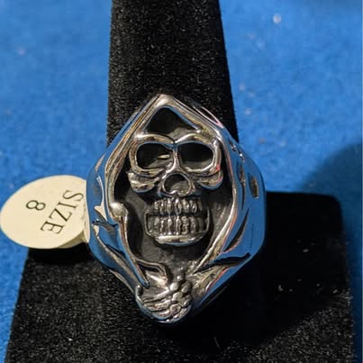 Grim Reaper Skull Ring