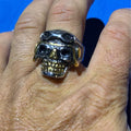 Helmet and Goggles Skull Ring