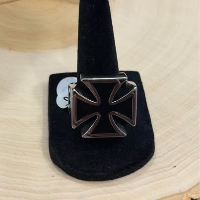 Iron Cross Biker Ring Size 10