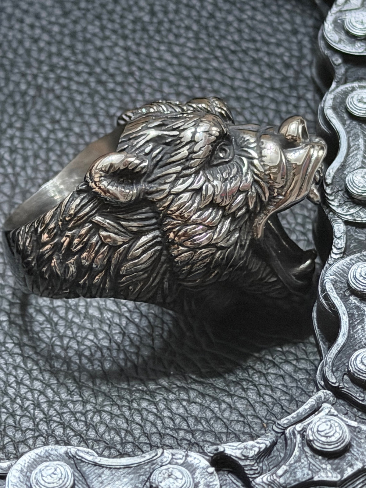Bear Head Ring Size 11