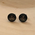 Pirate Skull and Crossbones Stud Earrings