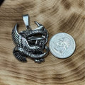 Live to Ride Ride to Live Eagle Biker Pendant
