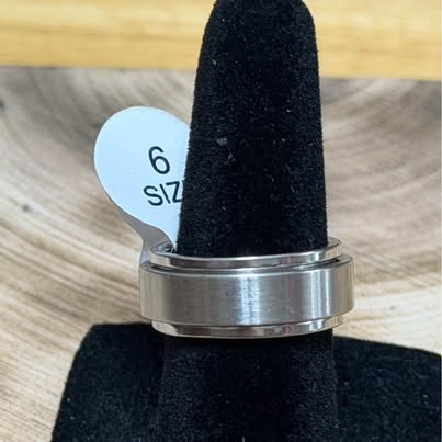 316L Stainless Steel Spinner Ring Size 6
