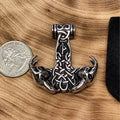 Viking Mjolnir Thor's Hammer Goat Head Pendant