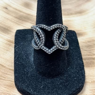 Brighton Beaded Heart Ring Size 7