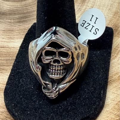 Grim Reaper Skull Ring Size 11