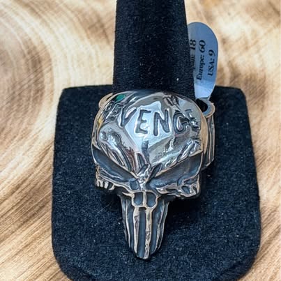 316L Stainless Steel Punisher Revenge Skull Ring
