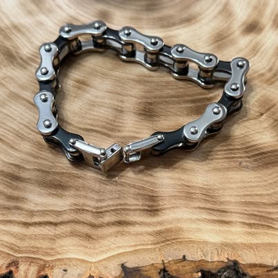 Motorcycle Chain Style Bracelet 8.5”x0.5”