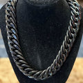 Black Curb Link Chain Necklace 362 Grams
