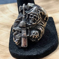 Grim Reaper Stainless Steel Ring Size 14