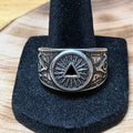 Masonic All-Seeing Eye Stainless Steel Ring Size 12