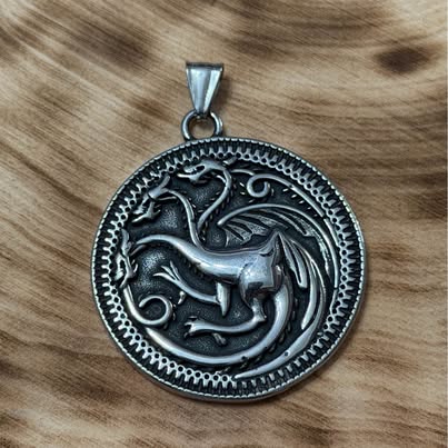 House Targaryen Fire and Blood Dragon Pendant