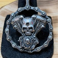 Skull V-Twin Engine Bike Chain Pendant